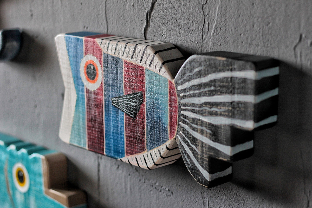 Bordo ve Mavi Balık - 40 cm